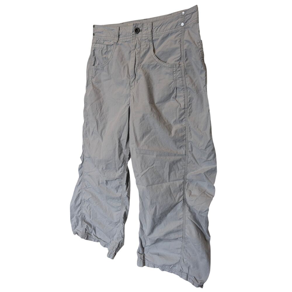 Pilcro Wide-Leg Cargo Pants in Light Gray - Picture 3 of 11
